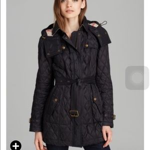 Burberry Brit Findsbridge long quilted coat